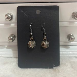 Soccer ball earrings
